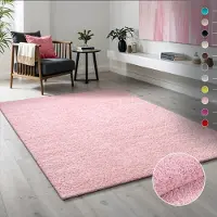 Sanat Hochflor-Teppich "LOCA , auch als Läufer und in Rund" Gr. 12, rosa, B:80cm H:30mm L:250cm, Kunstfaser, Teppiche, Hochflor-Teppich, Wohnzimmer, Langflor, Shaggy, Schlafzimmer