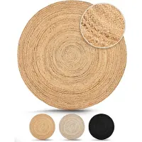 Carpetfine Teppich "Nele Juteteppich Naturfaser", rund, 6 mm Höhe, geflochtener Wendeteppich aus 100%Jute, in rund und oval, viele Größen
