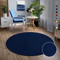 Sanat Teppich "Uni", rund, 13 mm Höhe, robuster Kurzflorteppich, große Farbauswahl, Wohnzimmer, alle Räume