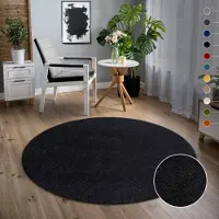 Sanat Teppich "Uni", rund, 13 mm Höhe, robuster Kurzflorteppich, große Farbauswahl, Wohnzimmer, alle Räume