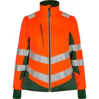 F-engel Warnschutz Softshelljacke Safety Damen 1156-237 Gr. XL orange/grün