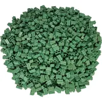 LEGO : 1000 Stück Profil-Mauersteine 1x2 in Sandgrün