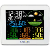 Explore Scientific WSH4005C, Weiß, Innen-Thermometer, Außen-Hygrometer, Außen-Thermometer, Barometer, Hygrometer, Thermometer, Akku