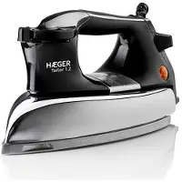 Haeger DI-120.001B, Trocken-Bügeleisen, Aluminium-Sockelplatte, 2,2 m, Schwarz, Stahl, 1200 W, 220-240 V