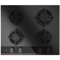 Teka GBC 64 Infinity G1, Schwarz, Integriert, 60 cm, Gaskochfeld, Glas, 4 Zone(n)