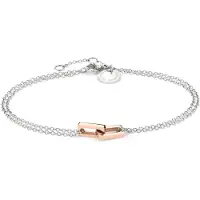 Liebeskind berlin Armband "Schmuck Geschenk Edelstahl Armkette Festive Mini Link", rosa (edelstahlfarben, roségoldfarben), Armbänder, Damen, 21cm, Edelstahl, Armband