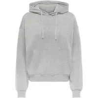 ONLY Sweatshirt "Sweatshirt ONLBEST HOOD SWEAT 1er Pack", Damen, Gr. L, grau (hellgrau), Obermaterial: 65% Polyester PES. 35% Baumwolle CO., Sweatshirts Sweatshirt