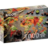 Enjoy Puzzle ENJOY-1461 - World Map in Spices, Puzzle , 1000 Teile