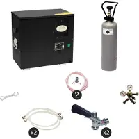Ich-zapfe Komplett Set Zapfanlage, Bierzapfanlage AS-40, 2-leitig, Durchlaufkühler, Nasskühler - Untertheke, Green Line, Zapfkopf 2:Kombi,Zapfkopf:NC Adapter