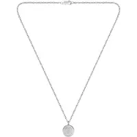 BOSS Kette mit Anhänger "DOUBLE B COIN", silber (edelstahlfarben), Halsketten, Edelstahl, L: 70 B: 2mm, Kette mit Anhänger, B:2mm