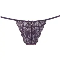 LASCANA String "Nikoletta" aus floraler Spitze mit Accessoire in Perlenoptik