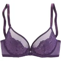 LASCANA Bügel-BH "Flora" mit feiner Spitze und edlem Glitzeraccessoire, sexy Dessous