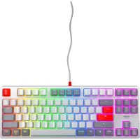 Cherry K4V2 TKL Tastatur Gaming USB QWERTY US Englisch Grau, Hellgrau, Rot