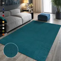 Sanat Teppich "UNI, auch als Läufer- und Rundgrößen erhältlich", rechteckig, 13 mm Höhe, robuster Kurzflorteppich, große Farbauswahl, Wohnzimmer, alle Räume
