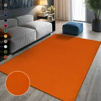 Sanat Teppich "UNI , auch als Läufer und Rund", orange, B:200cm H:13mm L:290cm, Kunstfaser, Teppiche, Teppich, robuster Kurzflorteppich, große Farbauswahl, Wohnzimmer, alle Räume