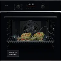 AEG Pyrolyse Backofen "TA5PB50WAB", Energieeffizienz: A+, schwarz, B:59,5cm H:59,4cm T:56,7cm, Backöfen, SteamBake-Dampfzugabe für knuspriges, saftiges Gebäck, Made in Germany, Pyrolyse Backofen