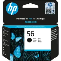HP 56 Schwarz Original Tintenpatrone, Standardertrag, Schwarz, Tinte auf Pigmentbasis, 19 ml, 1 Stück(e), 520 Seiten