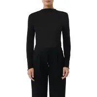 Comma casual identity "semitransparente Optik" hoher Rundhalsausschnitt, casual, slim fit, mit Wolle
