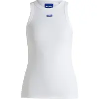 HUGO Tanktop aus Stretch-Baumwolle mit blauem Logo-Label Grösse XXL