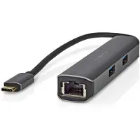 Nedis CCBW64210AT02 USB-Multiport-Adapter USB 3.2 Gen 1 5 Gbps 0,2 m Anthrazit