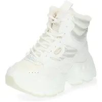Buffalo BINARY SNOW LACE UP BOOT Damenschuhe Stiefel Schnürer Weiß
