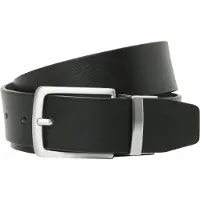 Jack & Jones Ledergürtel "JACRIO REVERSIBLE LEATHER BELT NOOS", Herren, Gr. 90, schwarz (schwarz detail:schwarz braun, reversible), Leder, unifarben, Gürtel Ledergürtel