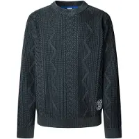 Pepe Jeans für Herren. PM7000001 Perry marineblauer Pullover (L), Lässig, Baumwolle