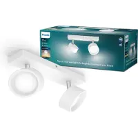 Philips Bracia LED-Deckenspot zweiflammig, weiß