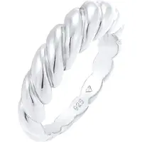Elli Silberring "Ring Twisted Gedreht Bandring 925 Silber" Gr. 52, silber, Fingerringe, Damen, 52, Silber 925 (Sterlingsilber), Silberring