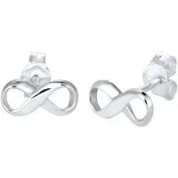 Elli Paar Ohrstecker "Ohrringe Stecker Infinity Unendlichkeit Symbol 925 Silber" Gr. 5, silber, Ohrringe, Damen, 5, ohne Stein, Silber 925 (Sterlingsilber), Paar Ohrstecker