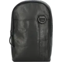 Spikes & Sparrow Leder Sling Bag Umhängetasche Bronco Slingbag Black schwarz