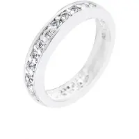Elli Silberring "Ring Memoire 925 Silber, mit Kristallen von Swarovski" Gr. 60, weiß, Fingerringe, Damen, 60, Silber 925 (Sterlingsilber), Silberring