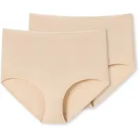Schiesser Slip "Taillenslip Taillenslip mit flachen Bund- und Beinabschlüssen 2 Stück", Damen, Gr. 42, 2 Stk., Single-Jersey, elfenbein, Single-Jersey, , Unterhosen Slip