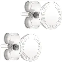 Liebeskind berlin Paar Ohrstecker "Schmuck Geschenk Gold 375 Ohrringe Gold Collection", weiß (weißgoldfarben), Ohrringe, Damen, 6mm, Gelbgold 375, Paar Ohrstecker