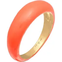 Elli Silberring "Ring Bandring Stapelring Emaille 925er Silber vergoldet" Gr. 58, orange, Fingerringe, Damen, 58, Silber 925 (Sterlingsilber), Silberring