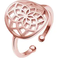 Elli Silberring "Ring Traumfänger 925 Sterling Silber", rosa (rosegold), Fingerringe, Damen, Silber 925 (Sterlingsilber), Silberring