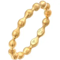 Elli Silberring "Ring Kugel Dots Stapelring Schlicht 925 Silber" Gr. 56, gold, Fingerringe, Damen, 56, Silber 925 (Sterlingsilber), Silberring