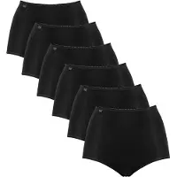 Sloggi Slip "Slip 6er Pack", Damen, Gr. 46, schwarz, Obermaterial: 88% Polyamid PA. 12% Elasthan EL., Unterhosen Slip
