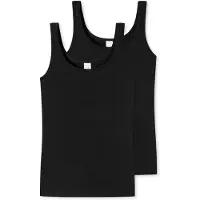 Schiesser Tanktop Damen 162896 Modal Essentials Black (2er Set)-M