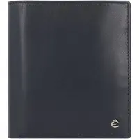 Esquire Leder Geldbörse Harry RFID Wallet High with Flap Blue dunkelblau