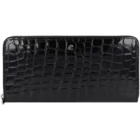 Esquire Geldbörse Nizza Long Zip Around Wallet Black schwarz