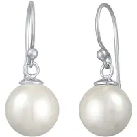 Elli Paar Ohrhänger "Ohrringe Muschelkernperle Ohrhänger Klassik 925 Silber" Gr. 25, silber, Ohrringe, Damen, 25, Silber 925 (Sterlingsilber), Paar Ohrhänger
