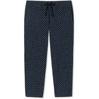 Schiesser 3/4-Hose "Mix + Relax", Damen, Gr. 44, N-Gr, blau (dunkelblau, gem.), Single Jersey, Obermaterial: 95% Baumwolle, 5% Elasthan, bequem 3/4-Länge, Hosen 3/4-Hose, seitliche Taschen, Bindeband