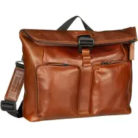 Leonhard heyden Leder Umhängetasche Schultertasche mit Laptopfach Porto Messenger Brown braun