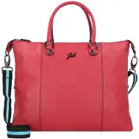 Gabs Leder Schultertasche G3 Plus TG Bull Black Shoulder Bag Fire rot