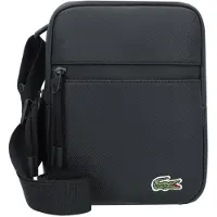 Lacoste Umhängetasche Schultertasche LCST Flat Crossover Bag Noir schwarz