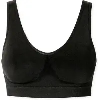 Schiesser Bustier "Classic Seamless", Damen, Gr. L, N-Gr, schwarz (000, schwarz), Single Jersey, Obermaterial: 93% Polyamid, 7% Elasthan, BHs Bustier, mit herausnehmbaren Pads