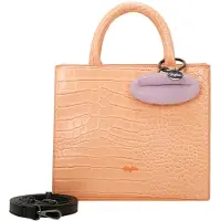 Buffalo Handtasche Umhängetasche Croco Big Boxy Collection Shopper Orange Tan apricot