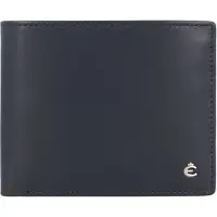 Esquire Leder Geldbörse Harry RFID Wallet Quer Blue dunkelblau