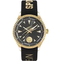 Plein sport Herren Uhr LINEMAN PS5BA0324 Gelbgold Schwarz Silikon 45 mm